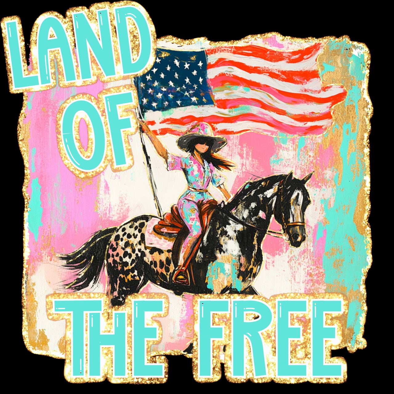 Land of the Free Tee detail