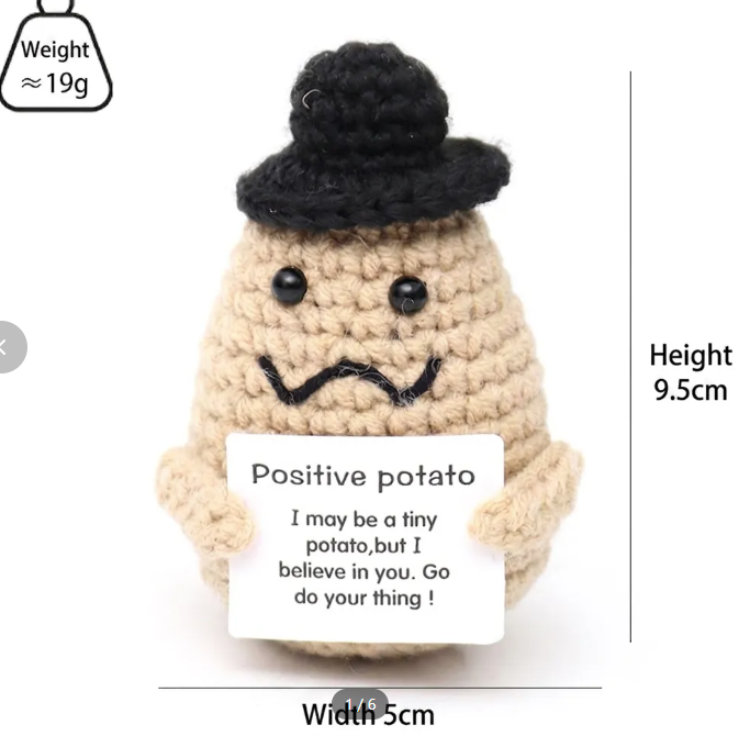 Positive Crochet Desk Sitters detail
