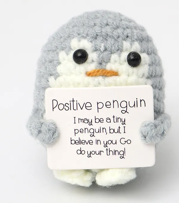 Positive Crochet Desk Sitters detail