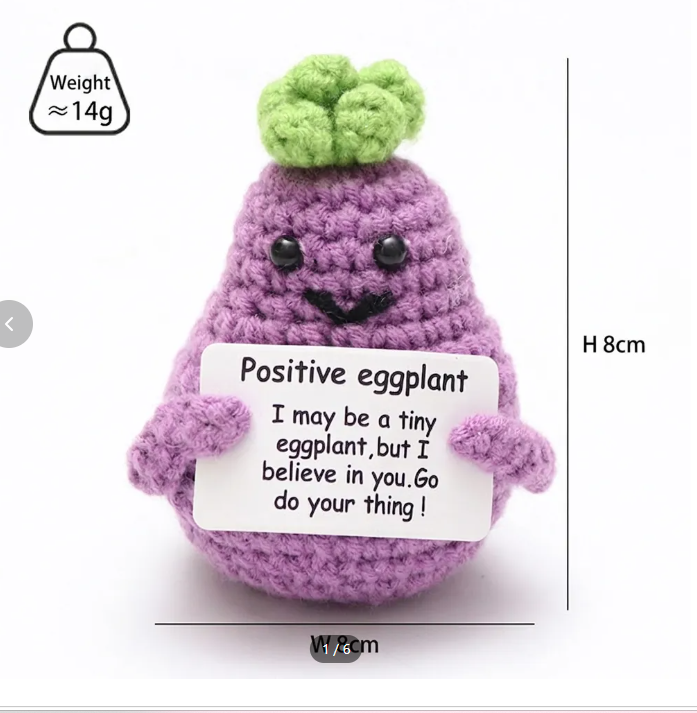 Positive Crochet Desk Sitters detail
