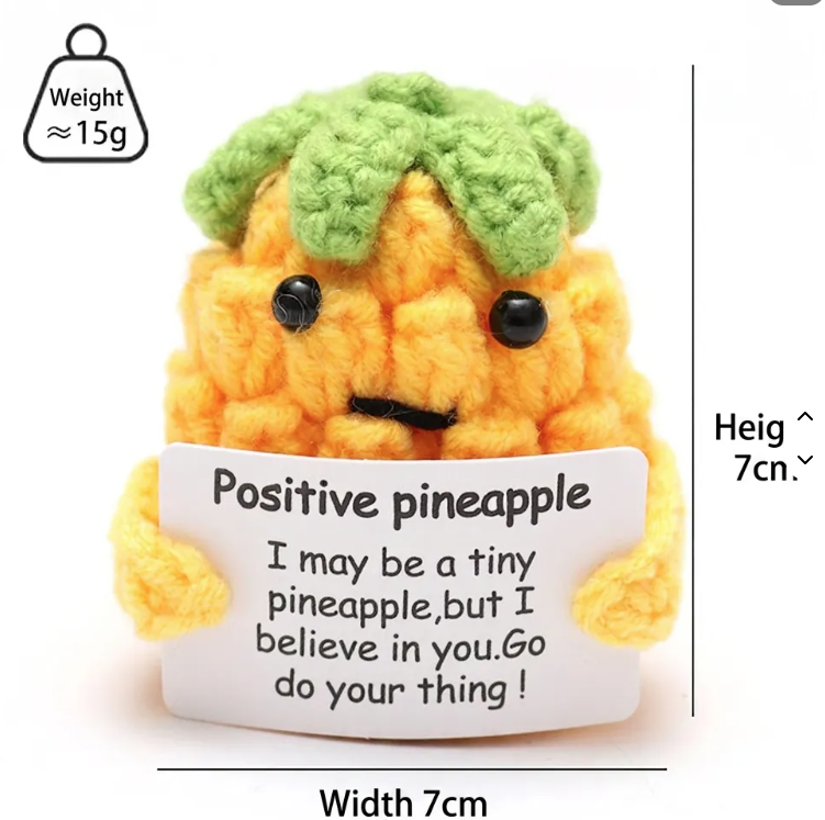 Positive Crochet Desk Sitters detail