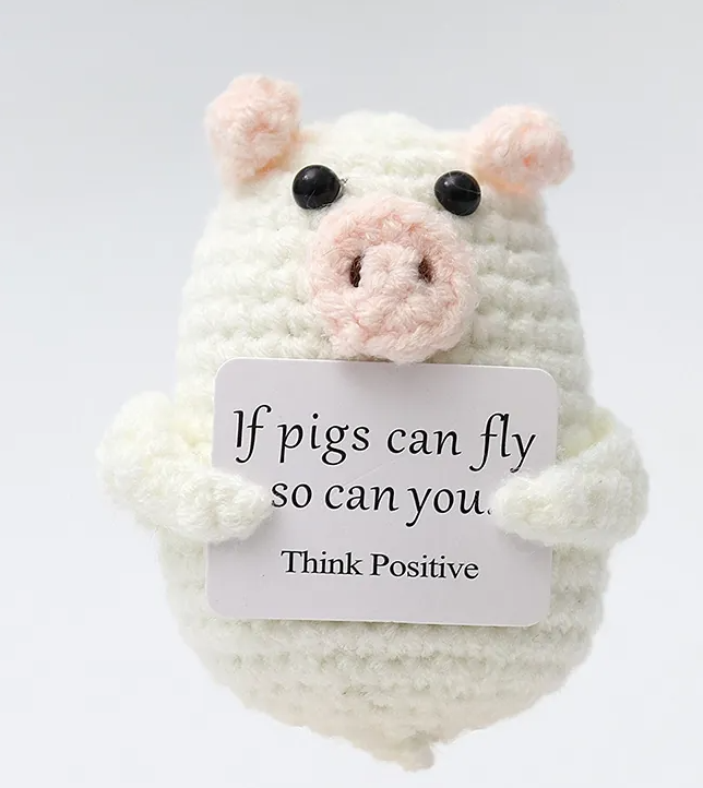 Positive Crochet Desk Sitters detail