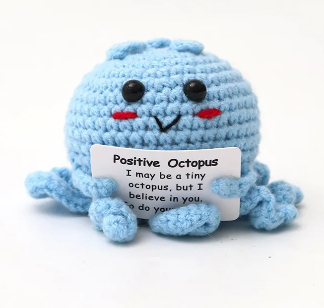 Positive Crochet Desk Sitters detail