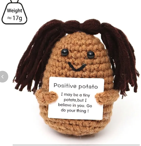 Positive Crochet Desk Sitters detail
