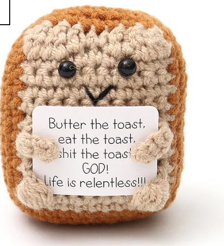 Positive Crochet Desk Sitters detail