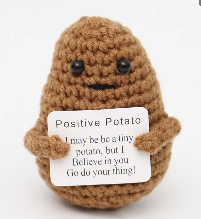 Positive Crochet Desk Sitters detail