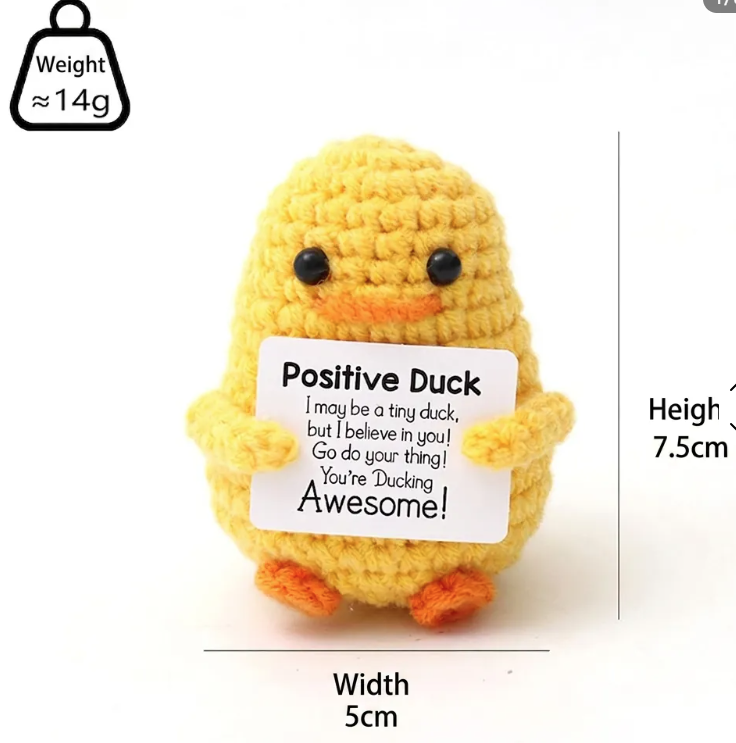 Positive Crochet Desk Sitters detail