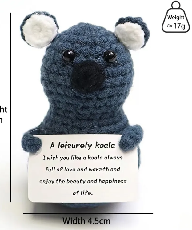 Positive Crochet Desk Sitters detail