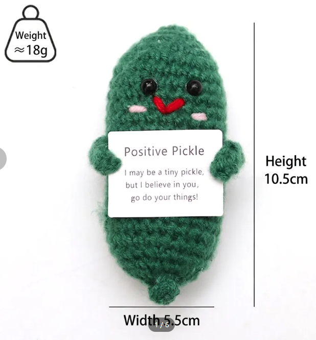 Positive Crochet Desk Sitters detail