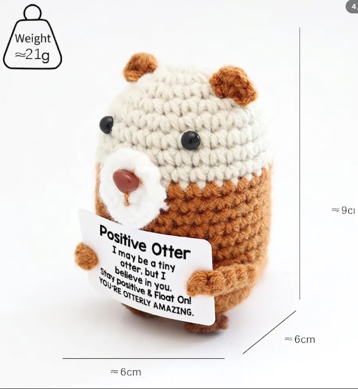 Positive Crochet Desk Sitters detail