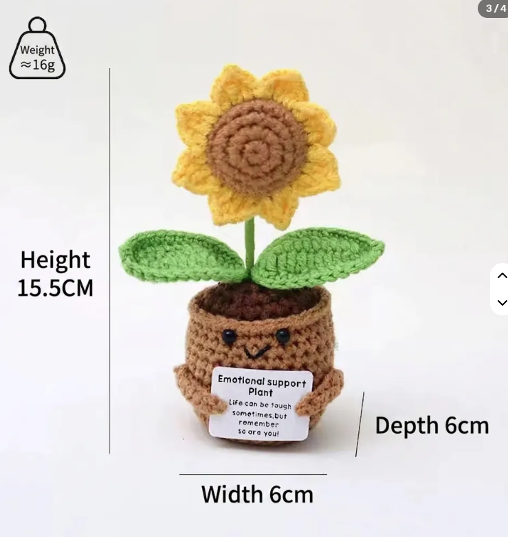 Positive Crochet Desk Sitters detail