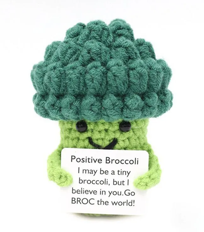Colorful crochet desk sitters