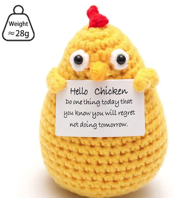 Positive Crochet Desk Sitters detail
