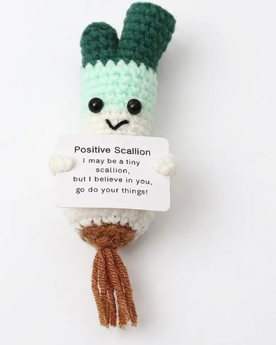 Positive Crochet Desk Sitters detail