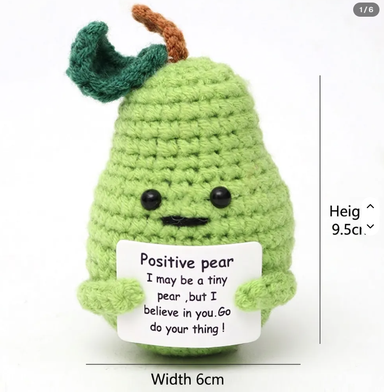 Positive Crochet Desk Sitters detail