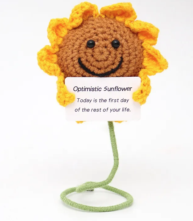 Positive Crochet Desk Sitters detail