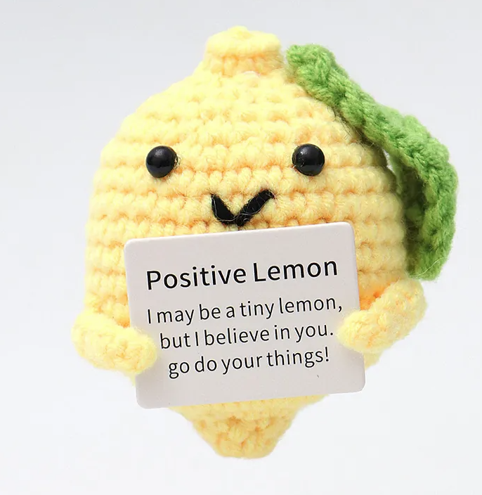 Positive Crochet Desk Sitters detail