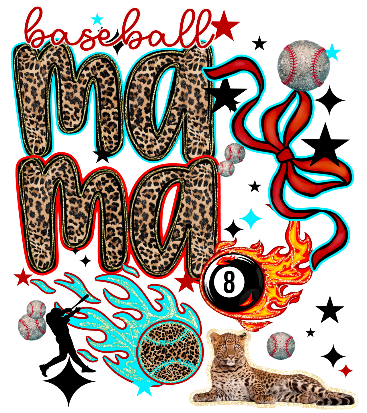 Punchy Ball Mama Tee detail