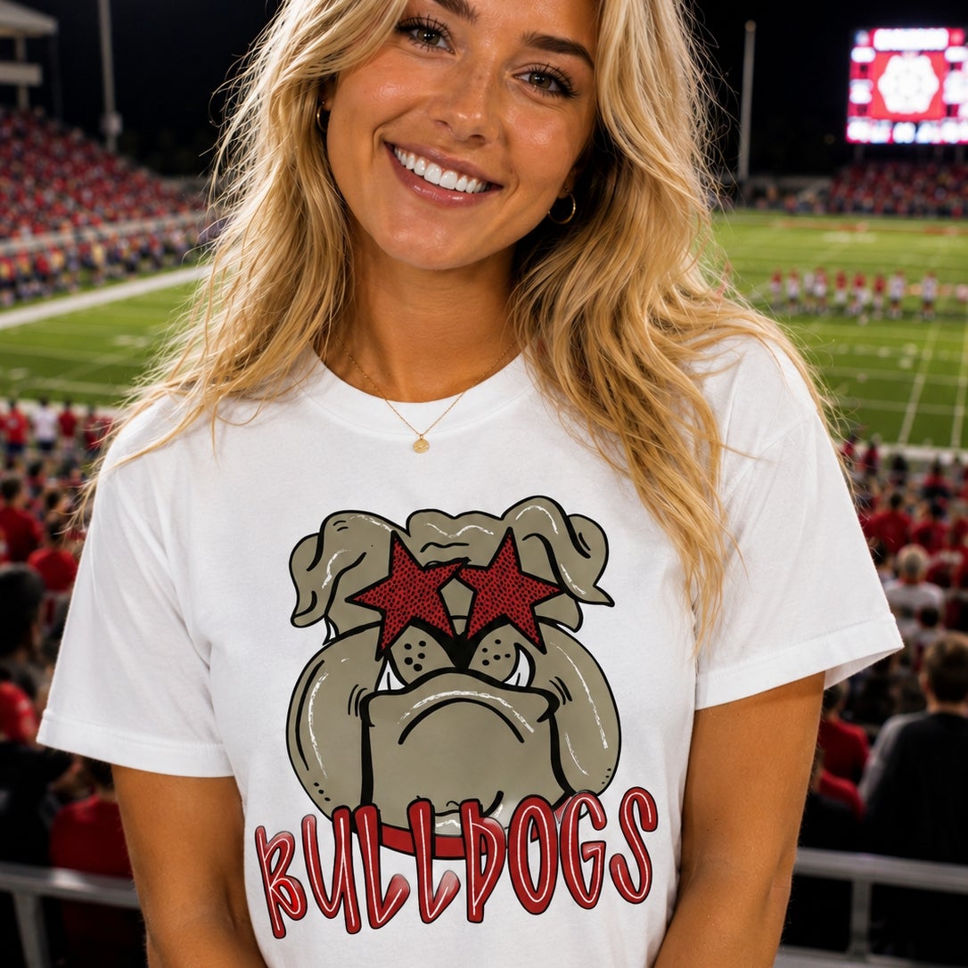 Red Bulldog Star Tee
