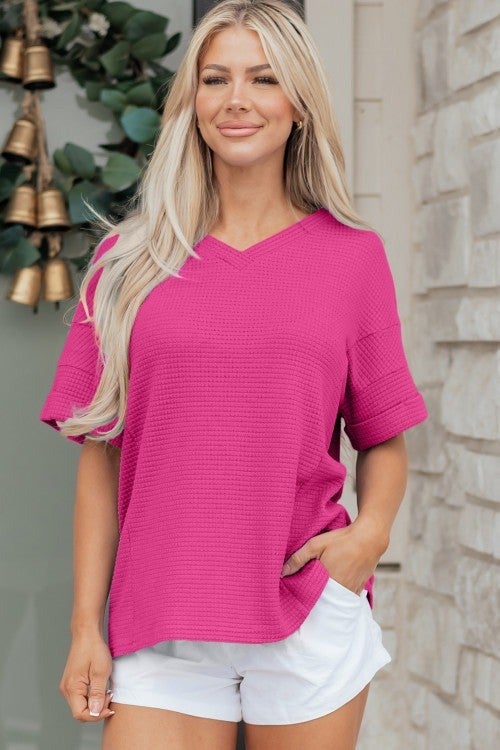 Waffle Knit Top detail