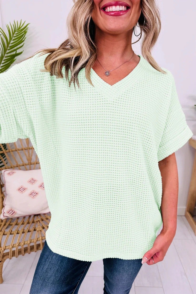 Waffle Knit Top