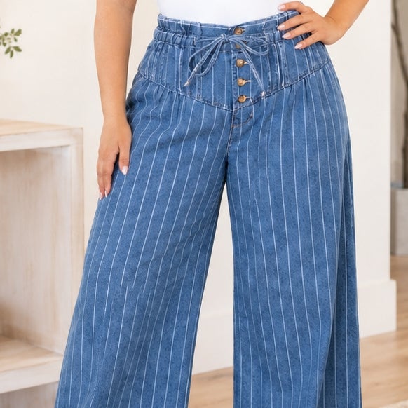 Wide Leg Denim -Plus