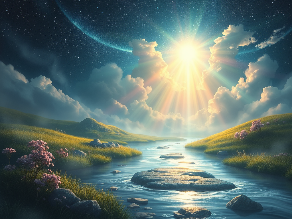 Dreamy, ethereal pathway to unknown