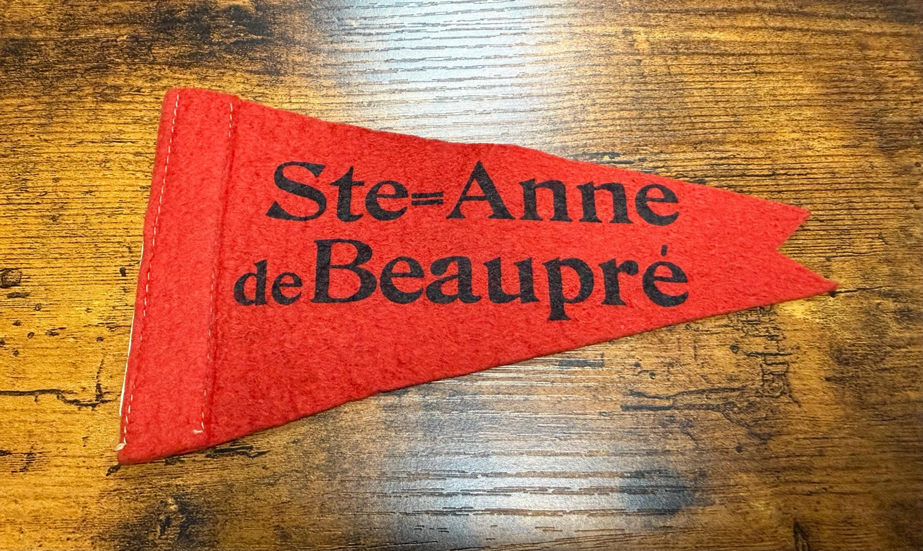 Vintage Ste-Anne de Beaupré mini felt pennant from the EBKS Resale collection
