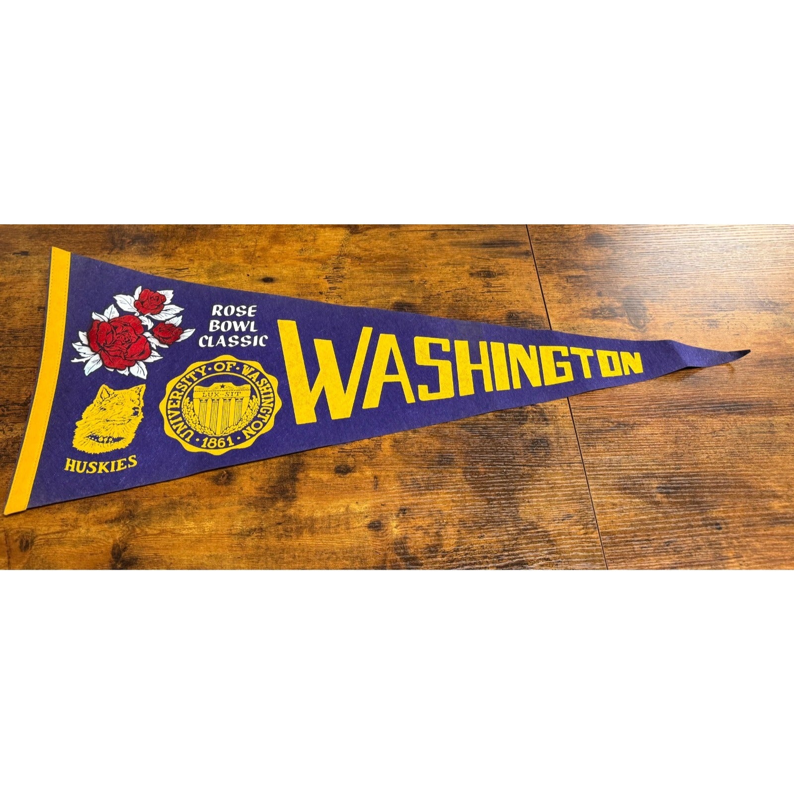 Vintage college felt pennant from the EBKS Resale collection