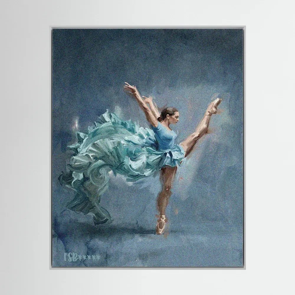 Ballerina canvas artwork, view 2