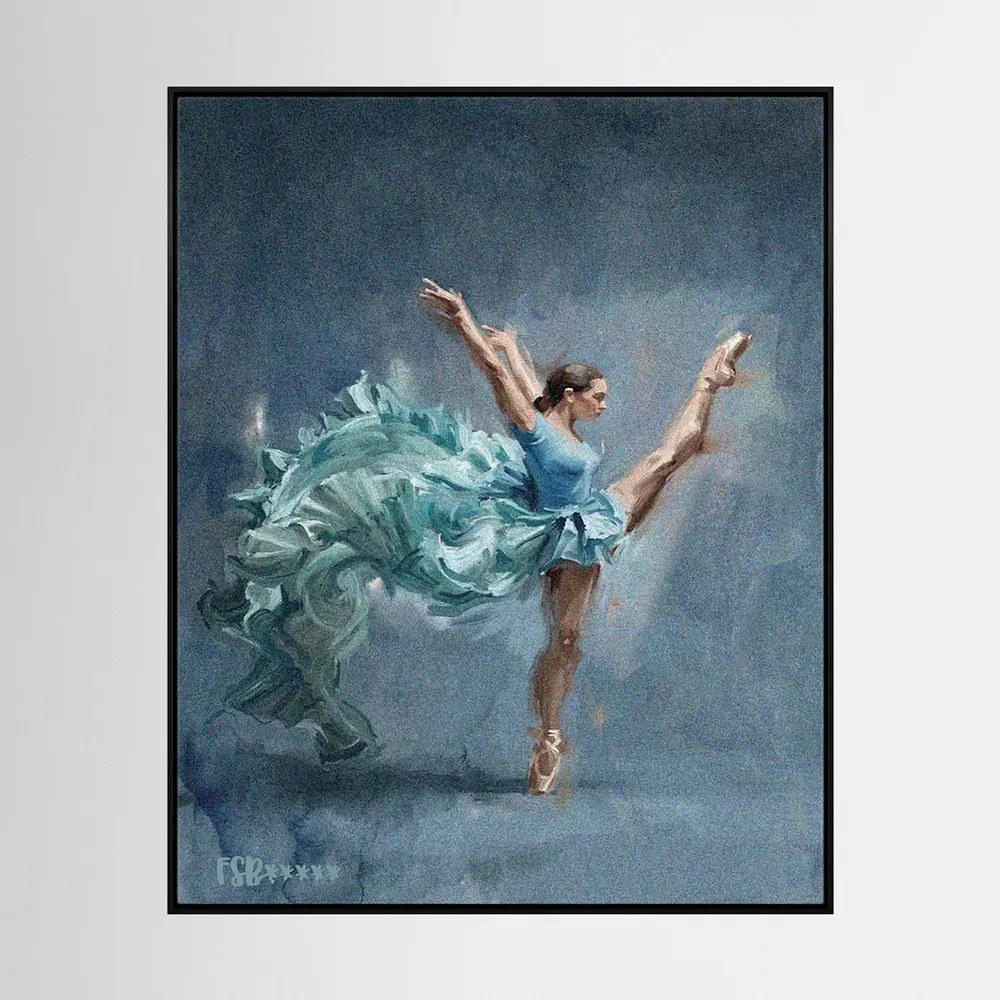 Ballerina canvas artwork, view 3