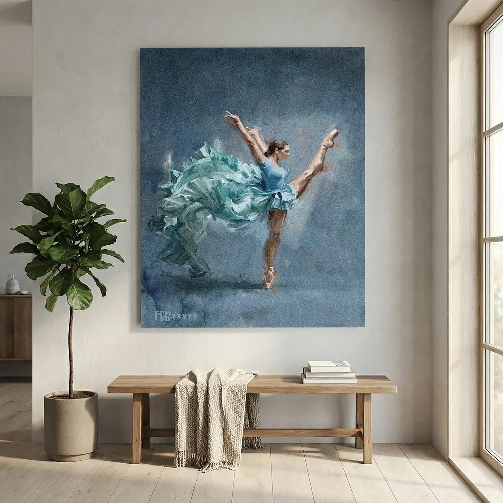Ballerina canvas artwork, view 6
