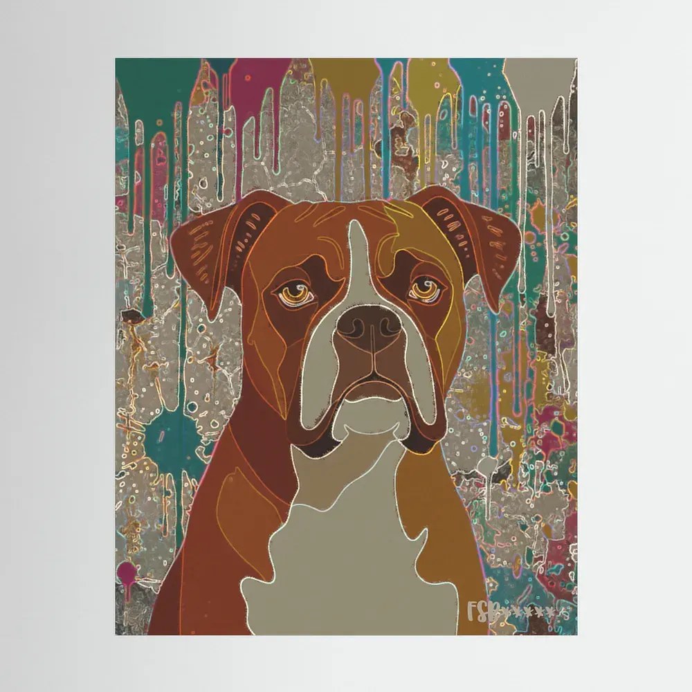 Boxer canvas artwork by FiveStarBonus