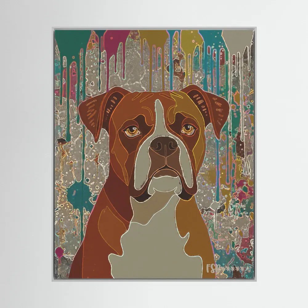 Boxer canvas artwork, view 2
