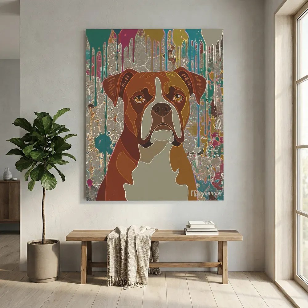 Boxer canvas artwork, view 6