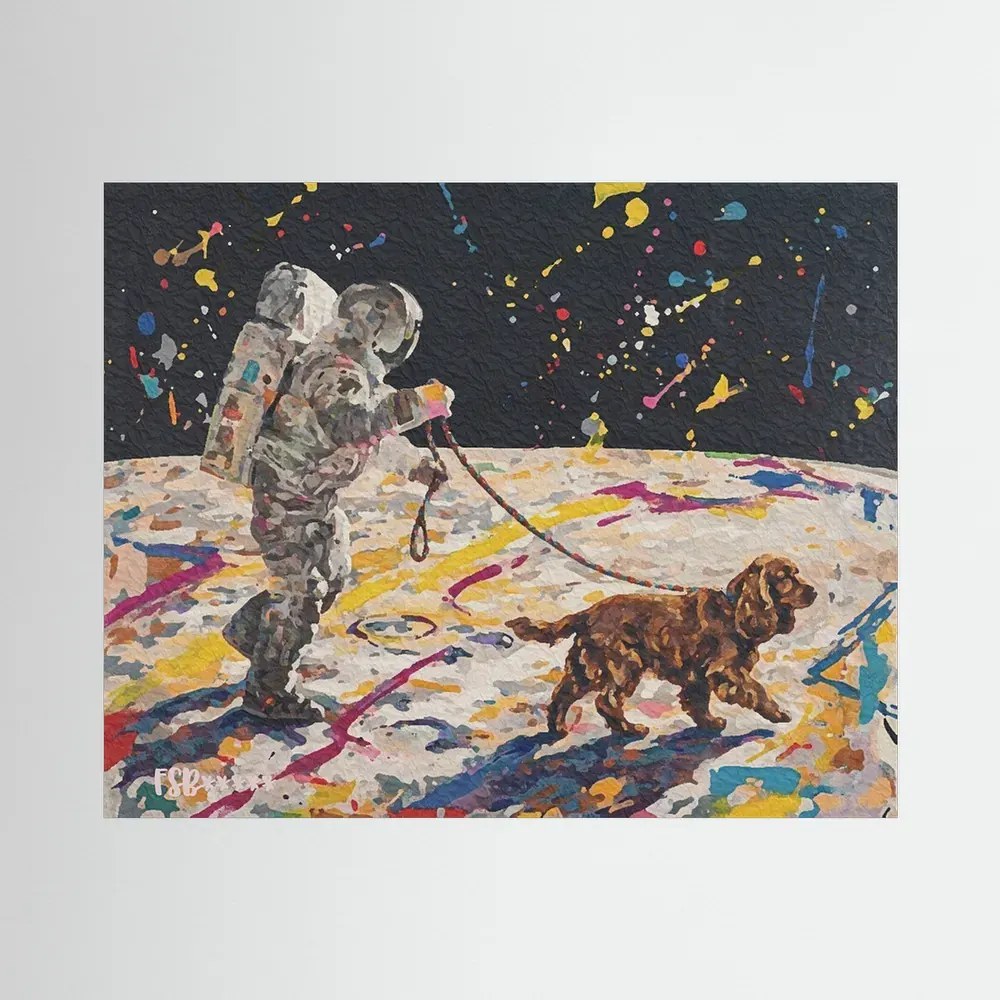 Cosmic Canine canvas artwork by FiveStarBonus