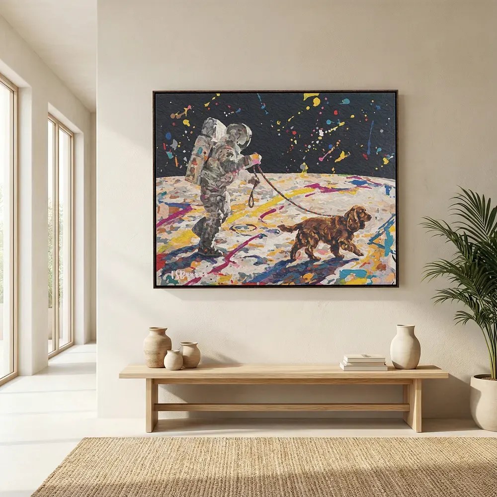 Cosmic Canine canvas artwork, view 6