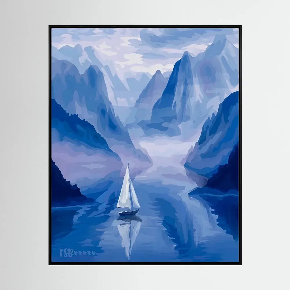 Misty Silence canvas artwork, view 2