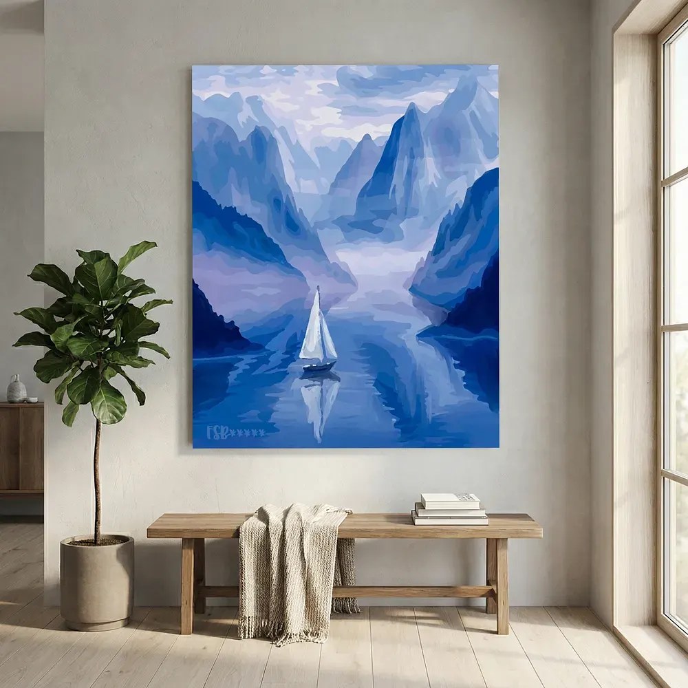Misty Silence canvas artwork, view 6