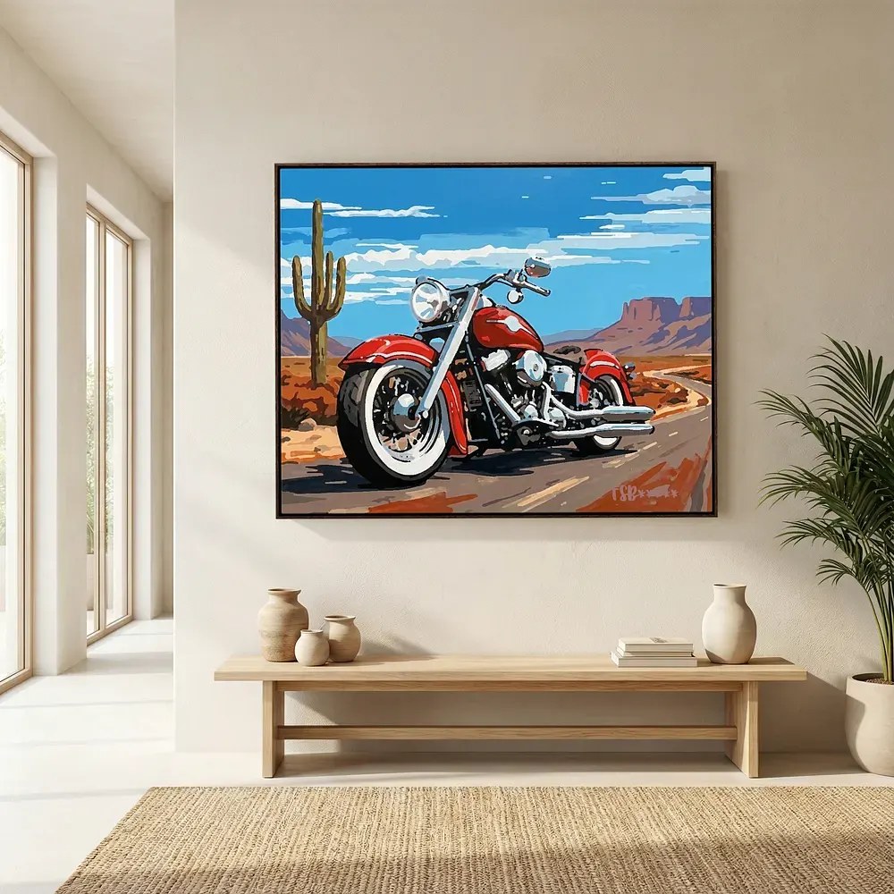 Red Thunder canvas artwork, view 6
