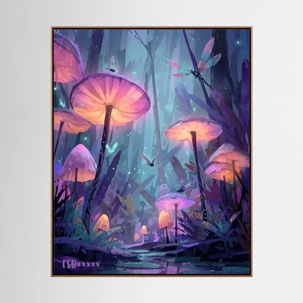 Shroom Garden canvas artwork, view 5