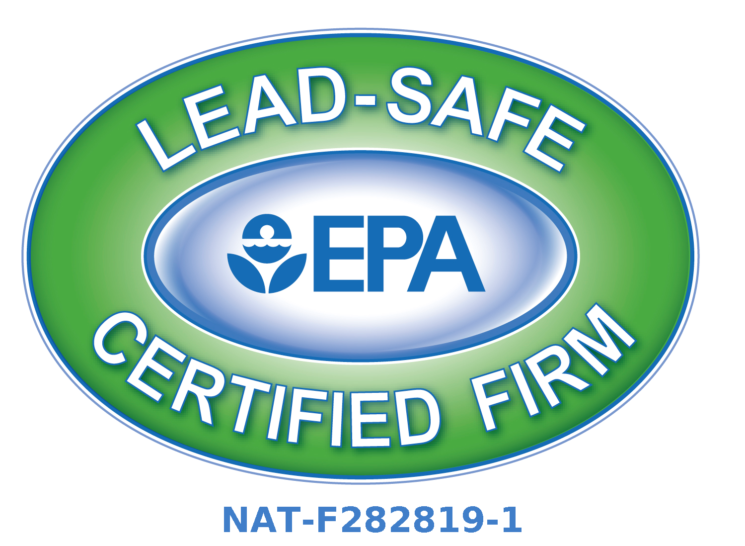 EPA Lead-Safe Certified Firm, NAT-F282819-1
