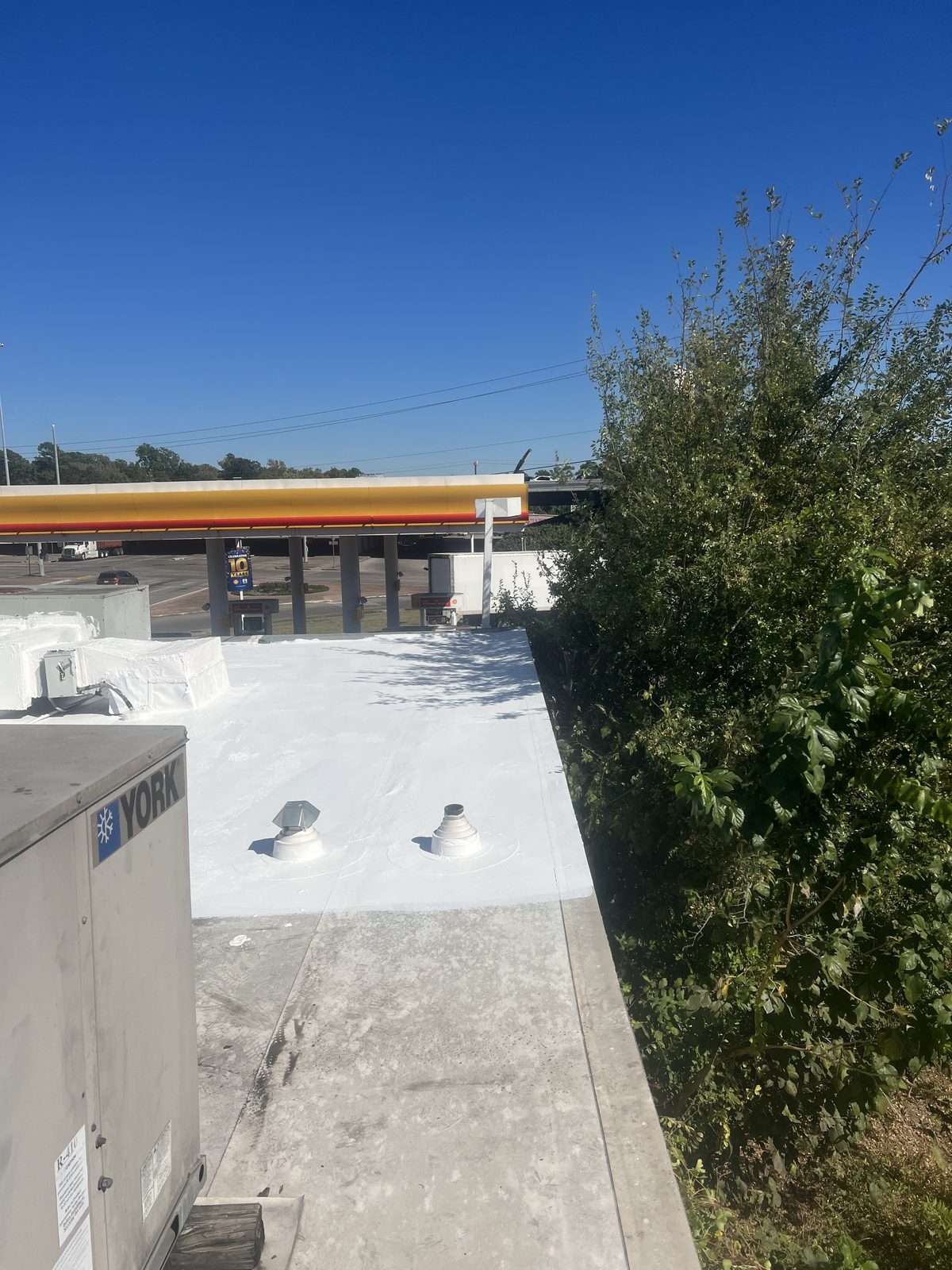 Finished commercial facility roof repair