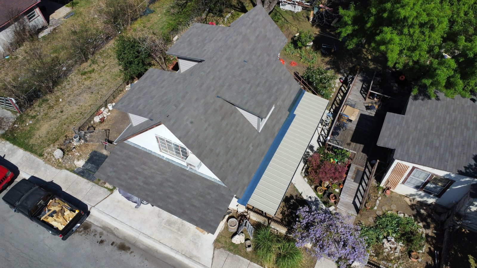 Finished roof after storm damage restoration