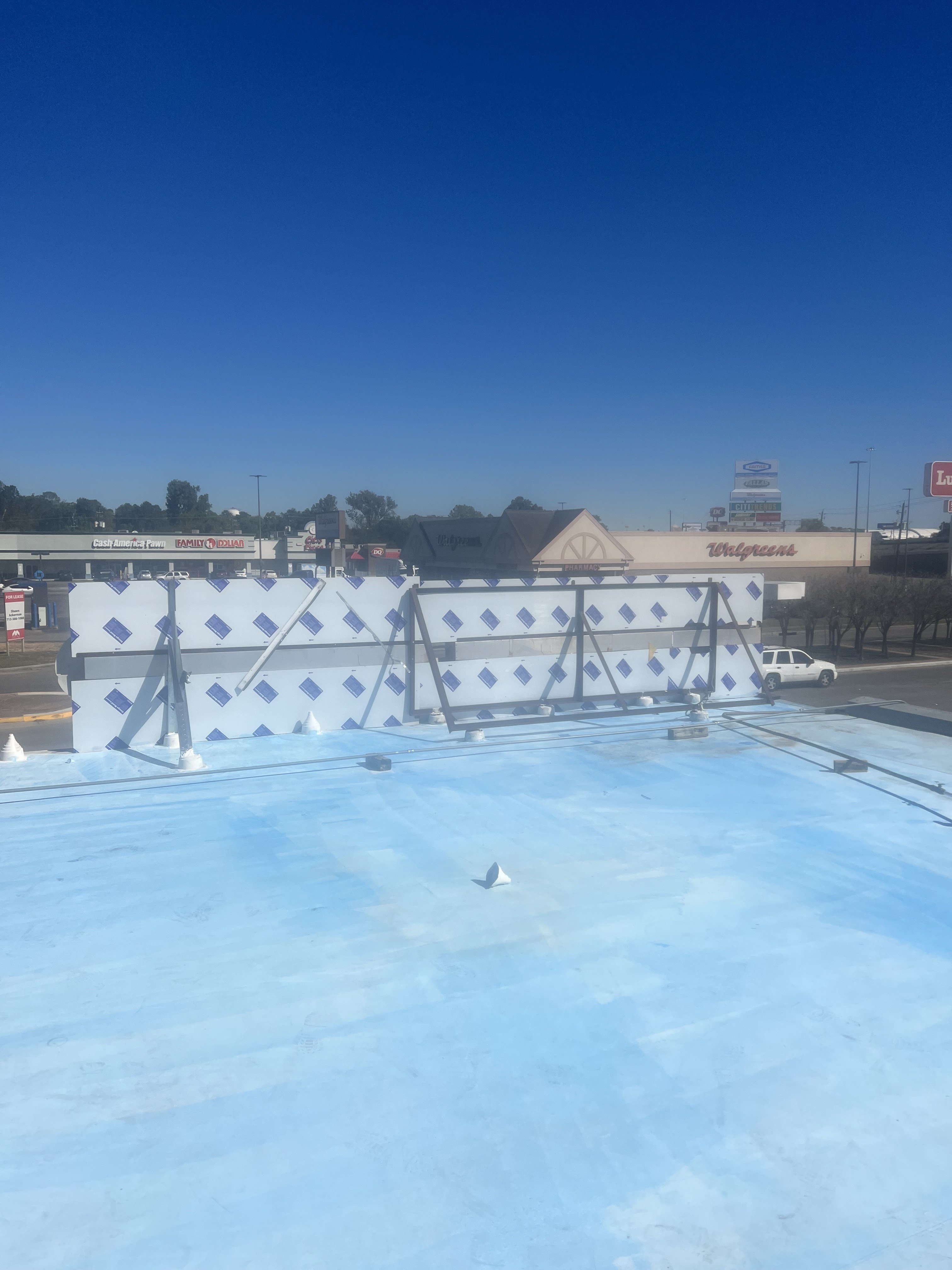 Commercial facility roof repair project