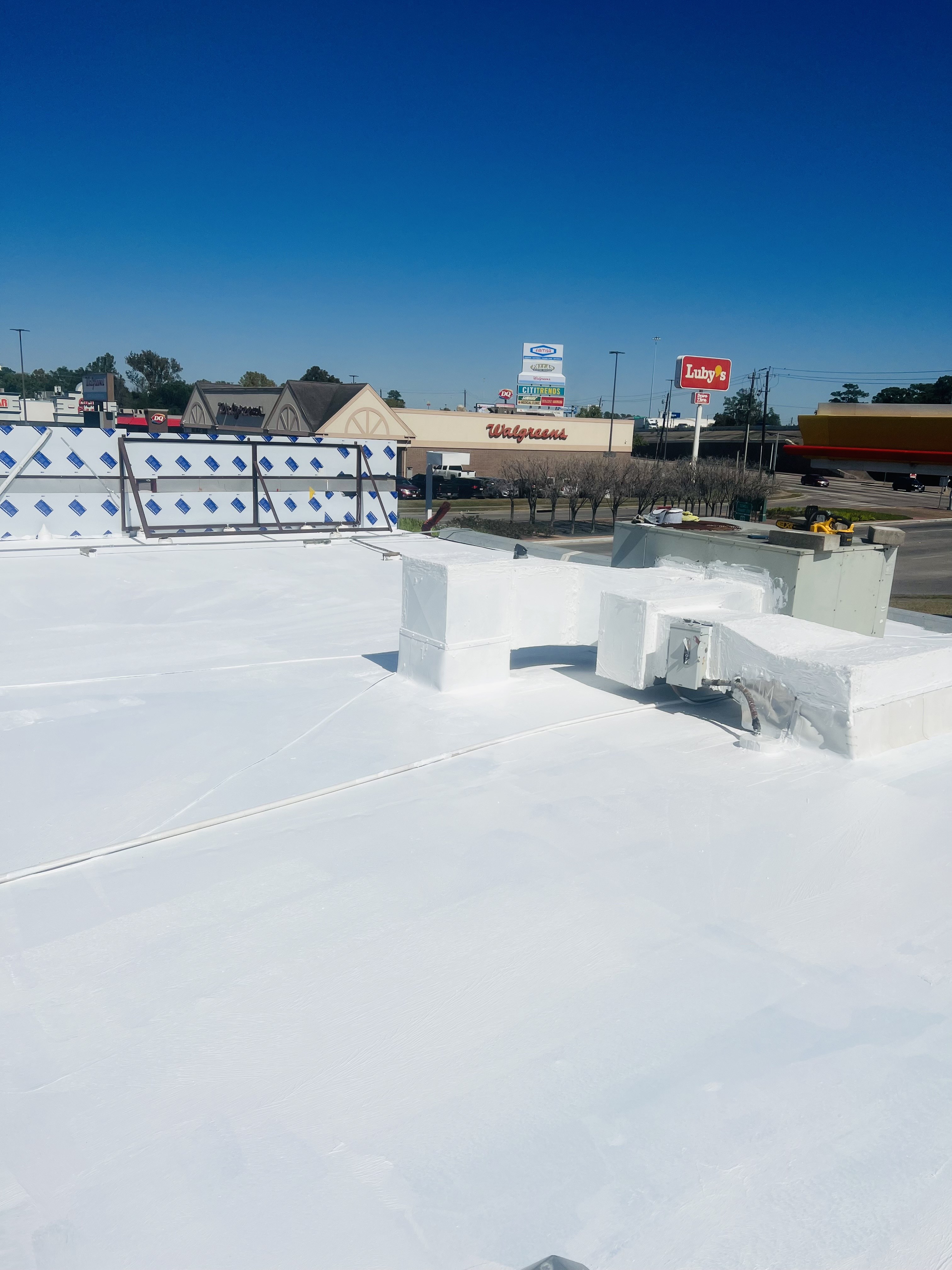 Completed commercial roof restoration