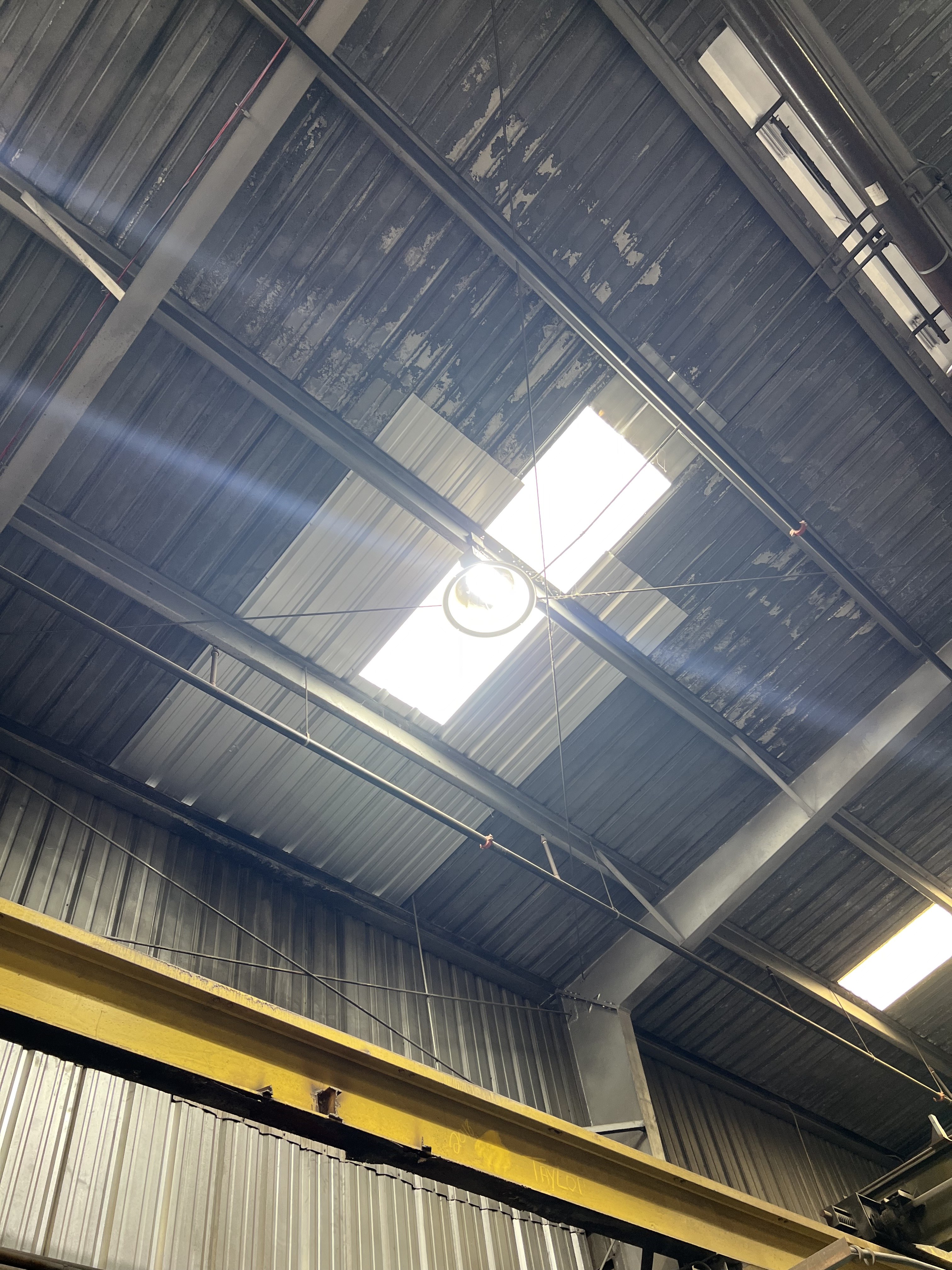 Interior view of completed commercial roof repair