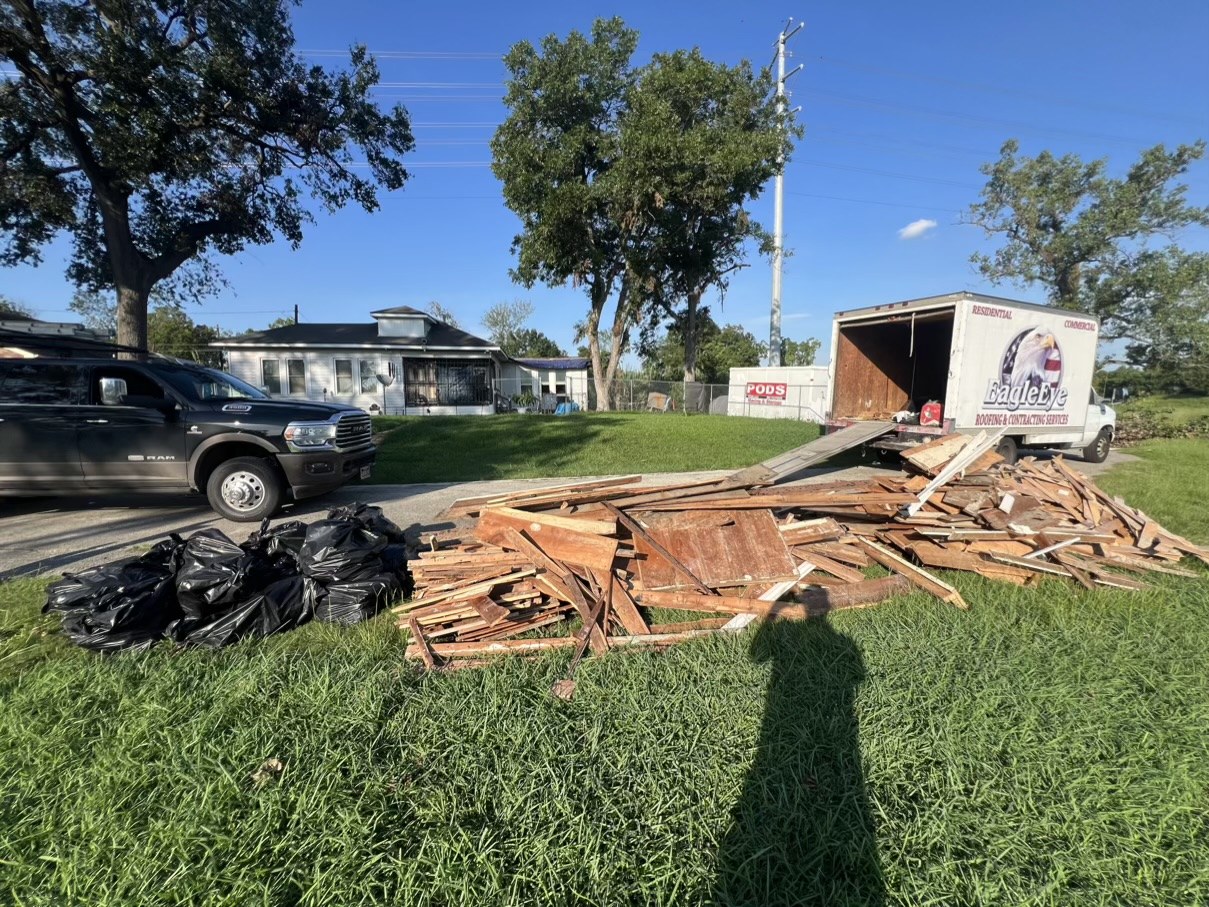 Restoration debris removed from the property