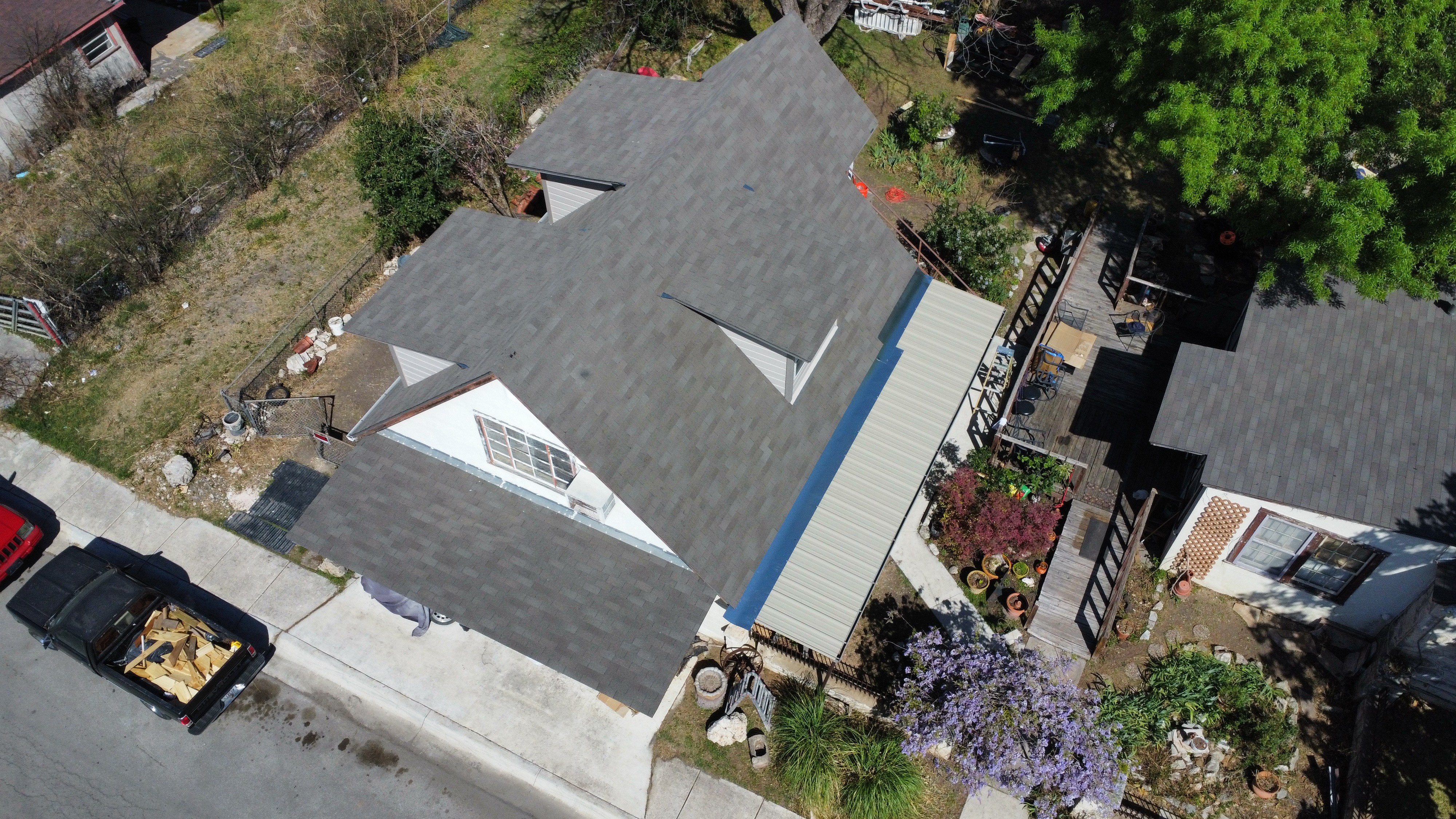 Finished roof after storm damage restoration