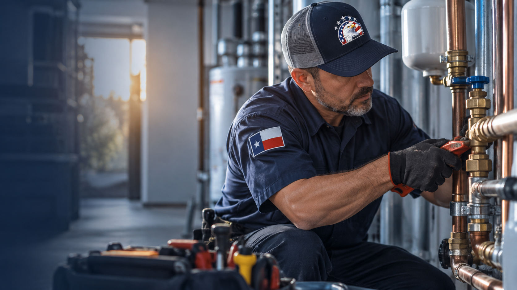 Plumbing service work